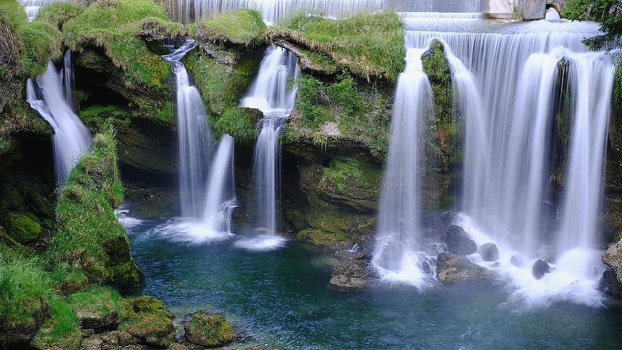 vodopády, destinace, Příroda, krajina, venku, cestovní ruch, dobrodružství