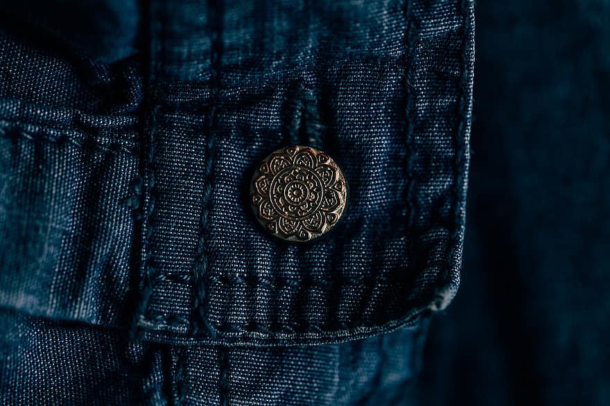 кнопка, джинсовая ткань, ткань, одежда, джинсы, текстиль, стиль
