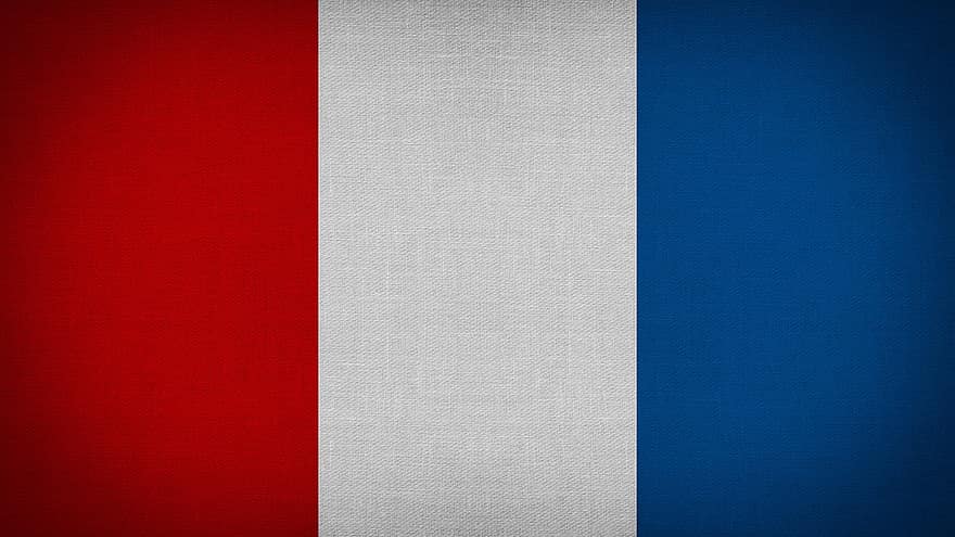 Європа, Франція, тканина, текстури, текстильна, знак, прапор, символ, країна, патріот, нації