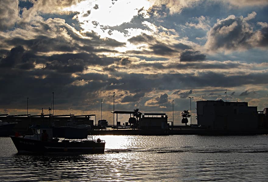 Harbor, Lake, Dawn, Boat, Town, Port, Sunrise, Morning, sunset, nautical vessel, dusk
