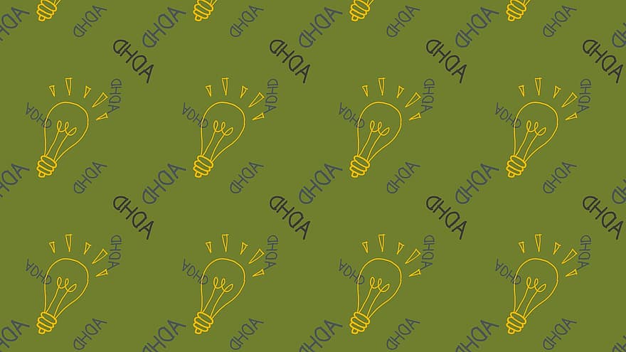 Light Bulb, Adhd, Background, Pattern, Seamless, Doodle, Whimsical, Hand Drawn, Bulb, Light, Ideas