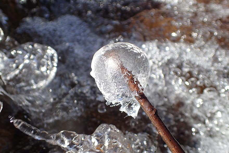 Ice, Winter, Cold, Snow, close-up, wet, backgrounds, water, freshness, frost, blue