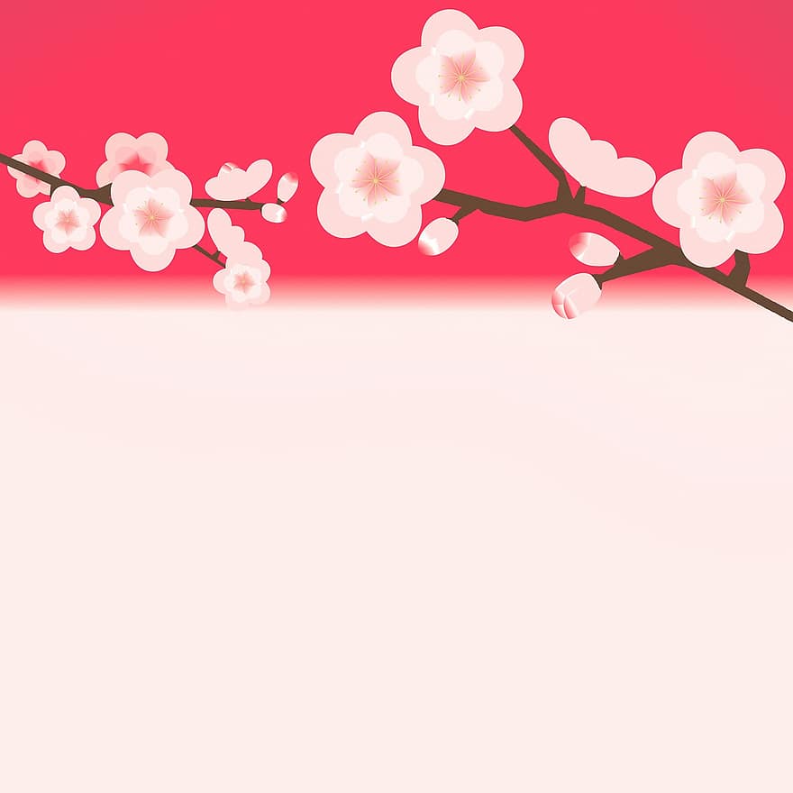 ورق ساكورا الرقمي ، أزهار الكرز ، زهري ، اليابانية ، ساكورا ، ربيع ، إزهار ، طبيعة ، فرع شجرة ، كرز ، سماء