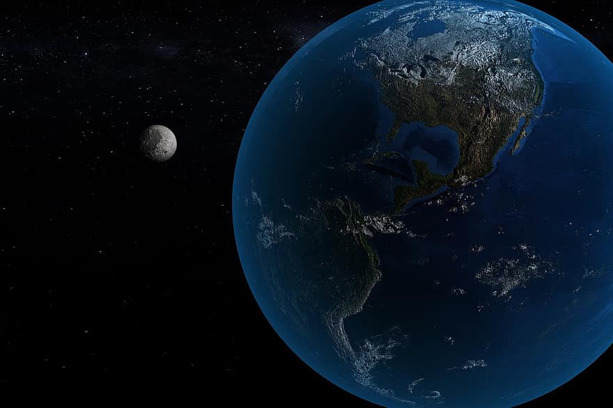земной шар, планета 3d, Мир, пространство