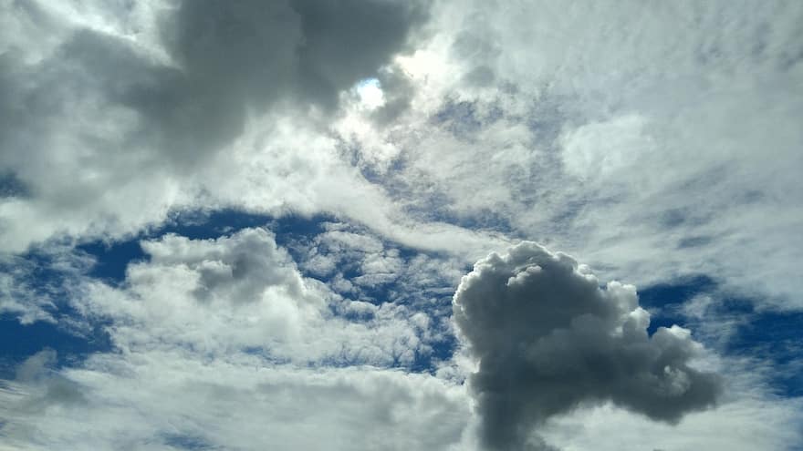 hemel, natuur, wolken, cloudscape, bewolkte lucht, weer, behang