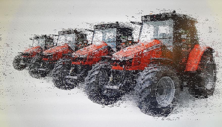 Tractor, Machine, Agriculture, Art, Construction Machine, Work, Artifact, Machines, Tractors, Field, Plowing
