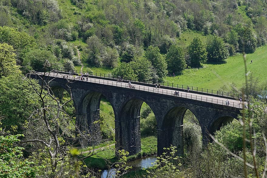 híd, viadukt, szerkezet, építészet, Derbyshire, uk, utazás