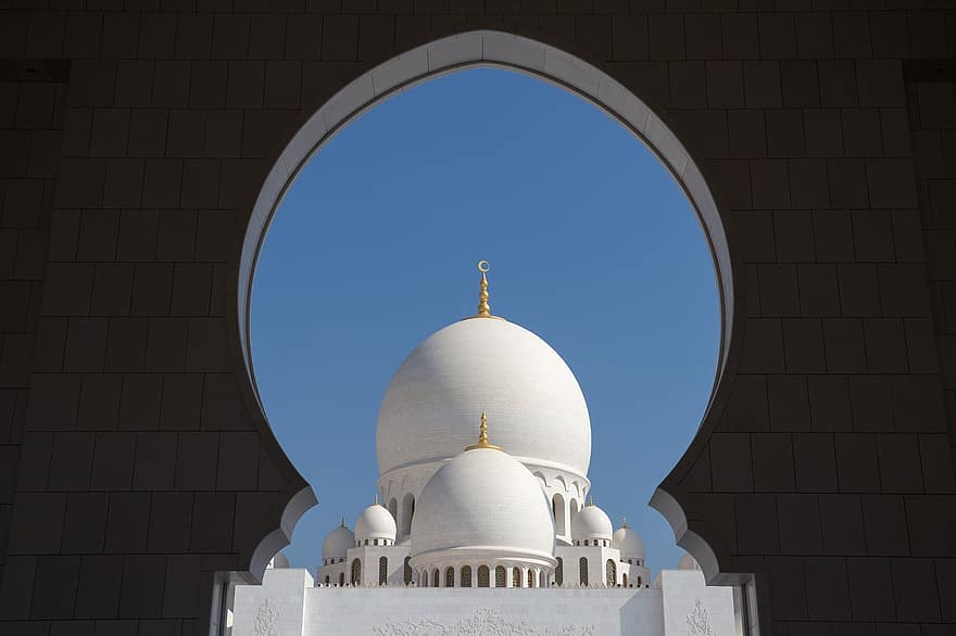 cúpula, arquitetura, mesquita, céu, abu, religião, mesquita de abu dhabi, Alá, árabe, construção, cultura