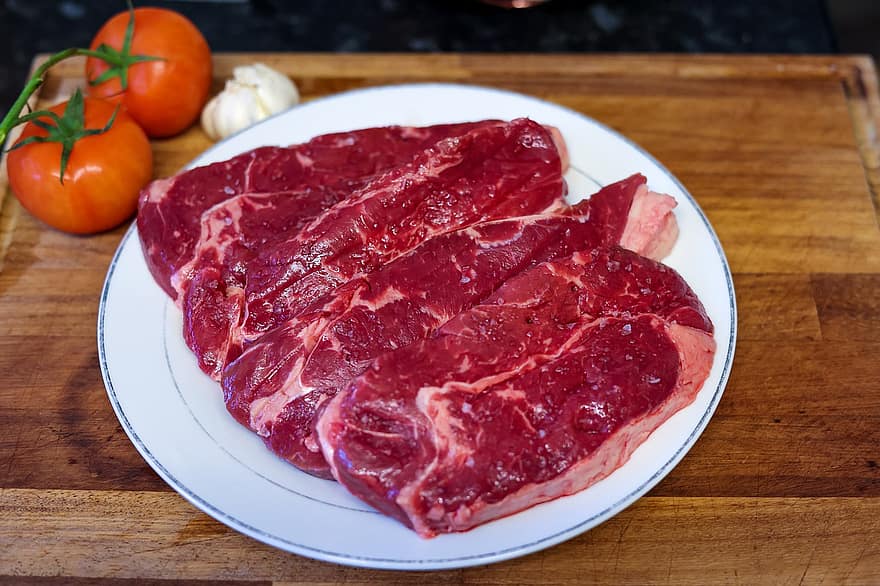 steak, marhahús, élelmiszer, hús, nyers, hozzávaló, friss, fehérje, étterem