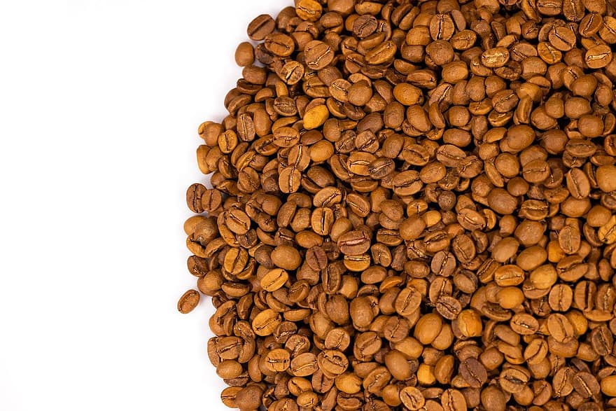 コーヒー、コーヒー豆、カフェイン、閉じる、きらきら、シード、鮮度、フード、豆、ドリンク、パターン