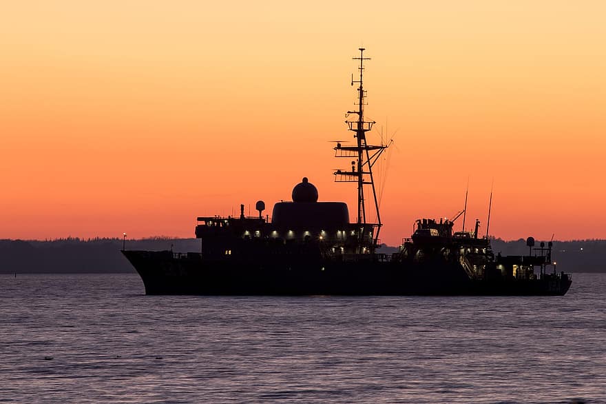 kapal, penjaga pantai, matahari terbit, laut Baltik, laut, air, kapal perang, ukraina, Fajar, kapal laut, kapal industri