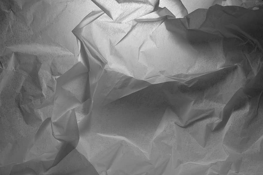 papier, zmięty, tekstura, cienie, zagięcie, zmięty papier, papierowa tekstura, zgnieciony, tło, kalka, otaczający