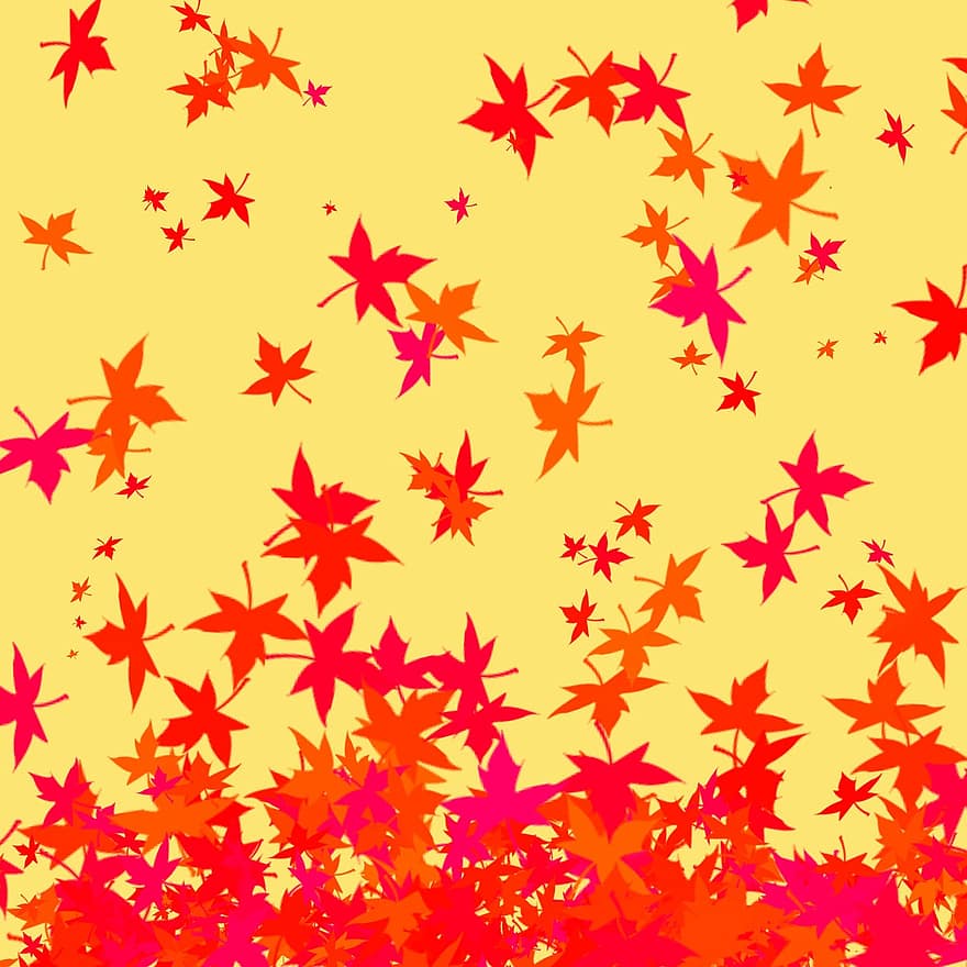 lapas, rudenī, kļava, kritums, listopad, rudens lapas, fona, sarkana lapa