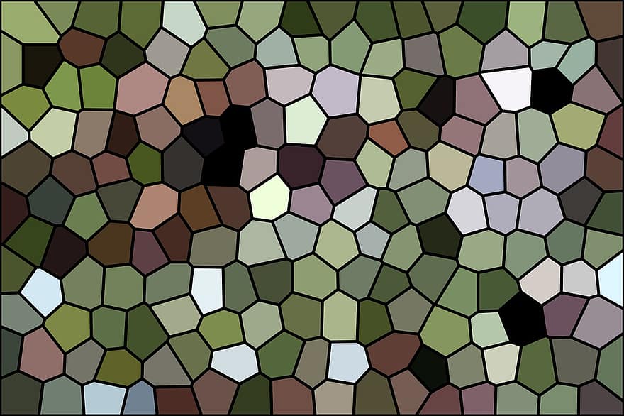 mozaika, Struktura, wzór, tło, kolorowy, tekstura, kafelki mozaikowe, płytki ceramiczne, odcienie brązu, Zielony, czarny