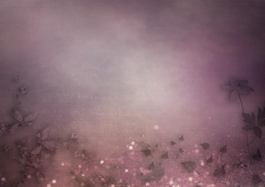 Vintage, Flowers, Leaves, Bokeh, Glitter, Scrapbooking, Background, Copy Space, Empty, Texture, Structure