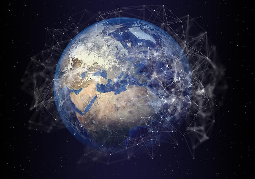 Pământ, comunicare, global, la nivel mondial, comunitate, conexiune, reţea, tehnologie, web, colaborare