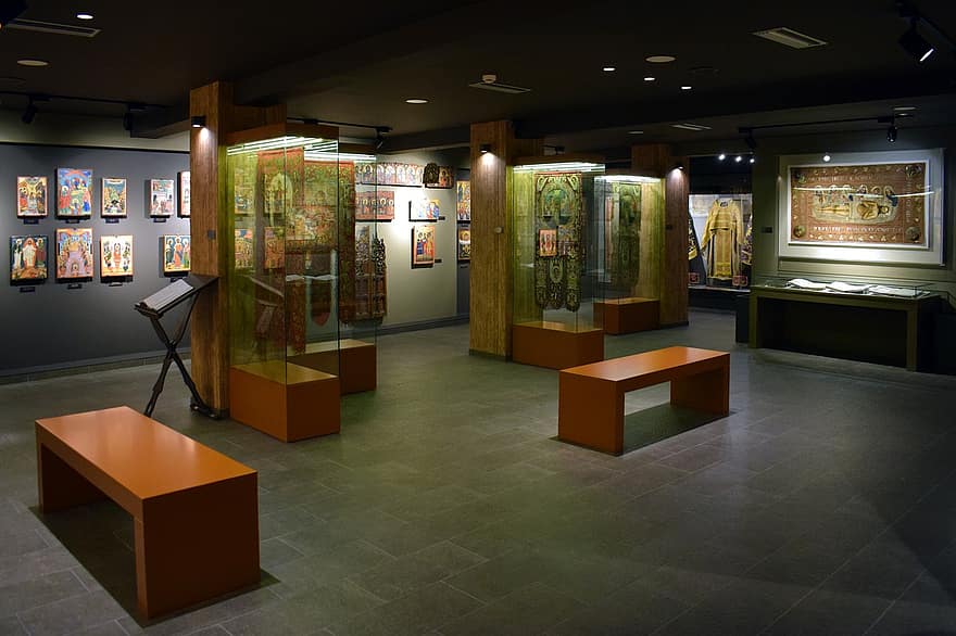 muzeum, byzantské muzeum, exponát, makrinitsa