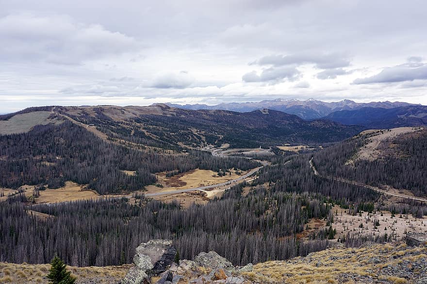 планини, гора, дървета, хълмове, на открито, природа, панорамен, Колорадо