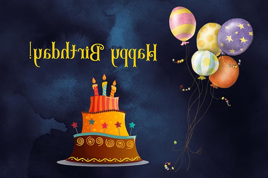 Birthday Cake, Balloon, Happy Birthday, Birthday, Birthday Card, Vintage Balloons, Birthday Greeting, Birthday Cartoon, celebration, illustration, decoration