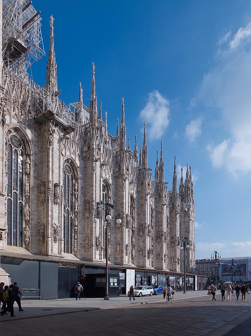 Katedral, perjalanan, pariwisata, Arsitektur, Milan, madonnina