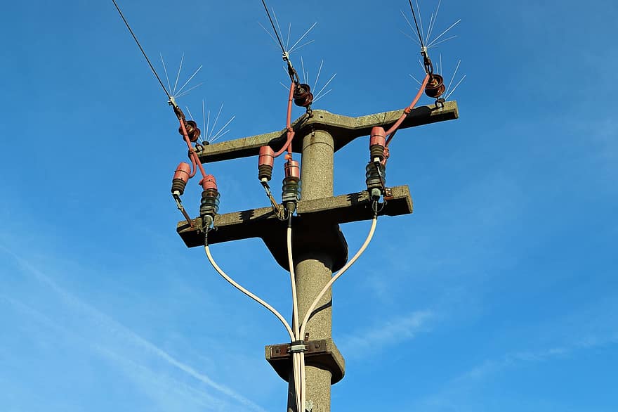 электричество, кабели, вспомогательный столб, электрические кабели, воздушная линия электропередачи, энергия, мощность, сообщение