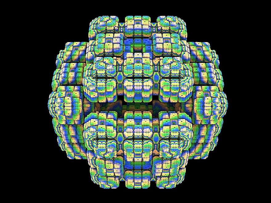 Menger, fractal, Rubikin, kuutio, geometrinen, kuvio, rekursiivinen, toistuva, matematiikka, Rekursio, rakenne