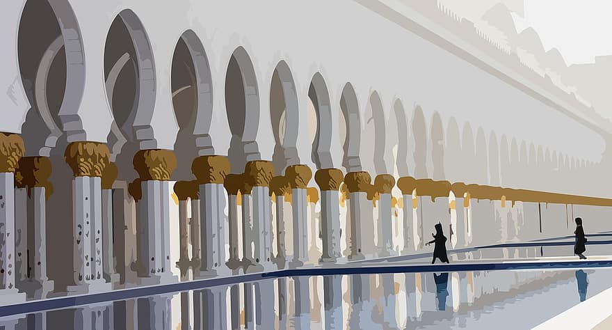 グランドモスク、イスラム教徒、文化、モスク、イスラム教、聖なる、伝統的な、灰色のモスク