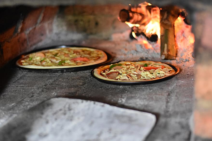 Pizza, Food, Stone Stove, Dish, Cuisine, Homemade, Meal, Cooking, Fire Stove, Brick Oven, Stove