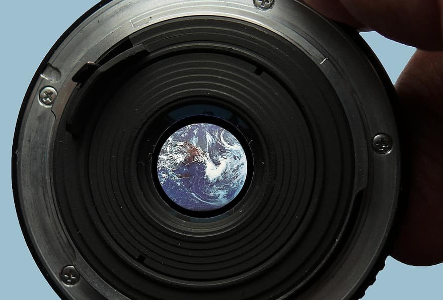 focus, terra, Terra en focus, lent, càmera, fotografia, lent de la càmera, accessoris fotogràfics, fotògraf, lents, foto