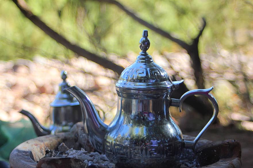 Maroc, Tasse à thé en argent, Sahara