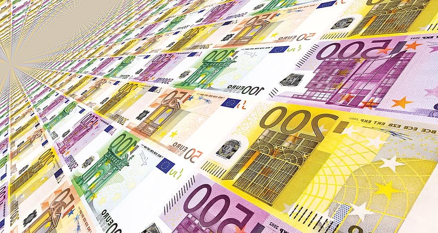 eurų, kamino, Europa, eu, Europos Sąjunga, pinigų sąjunga, pinigų, valiuta, 500, euro ženklas, dolerio kupiūra