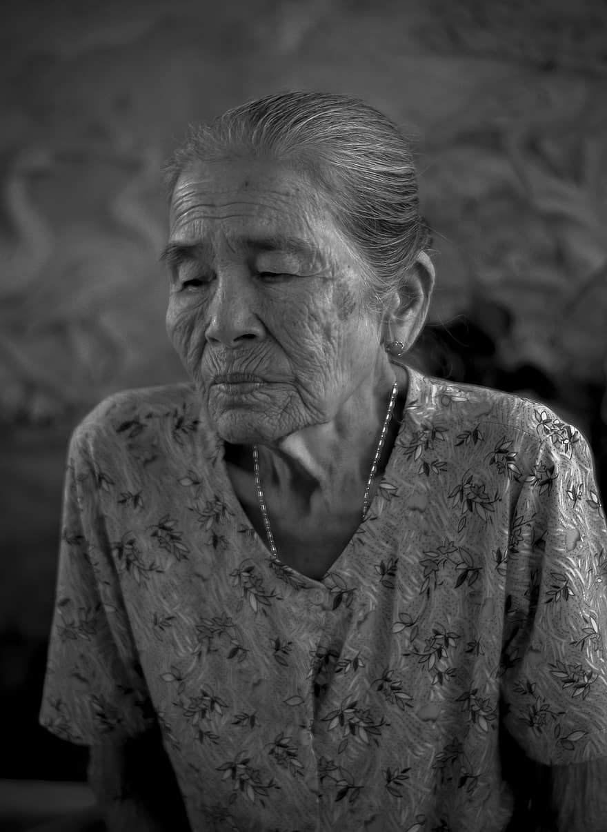 ベトナム、おばあちゃん、美しさ、女性