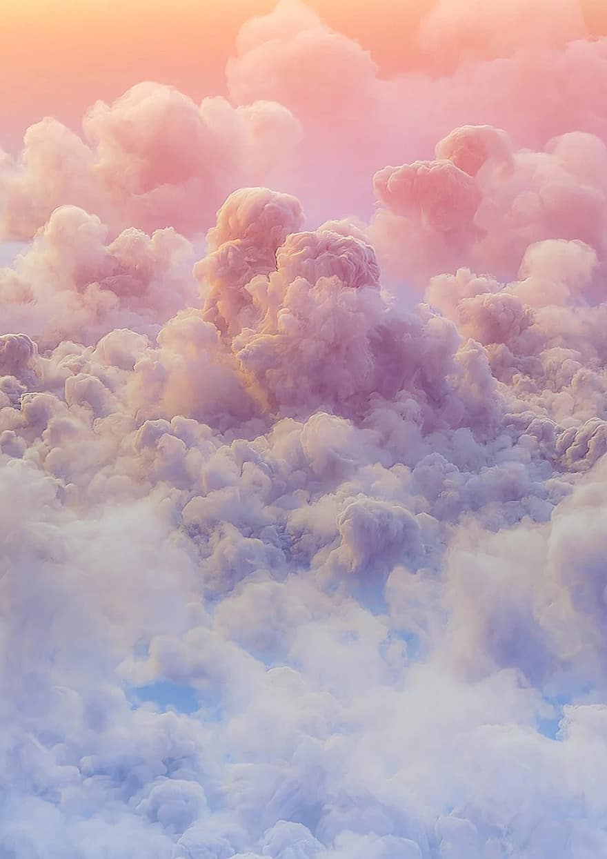 taivas, pilviä, fantasia, luonto, pilvi, savu, fyysinen rakenne, taustat, sää, tila, sininen