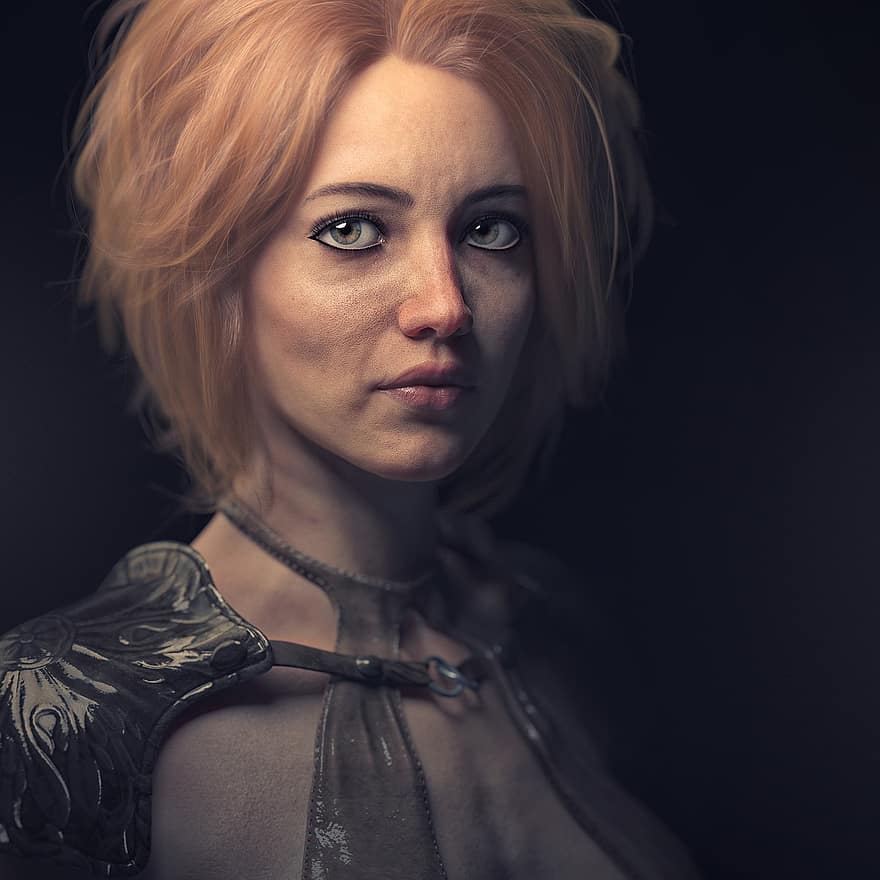 Woman, Avatar, Portrait, Fantasy, 3d, Character, Render, Girl, Young, Face, Cg