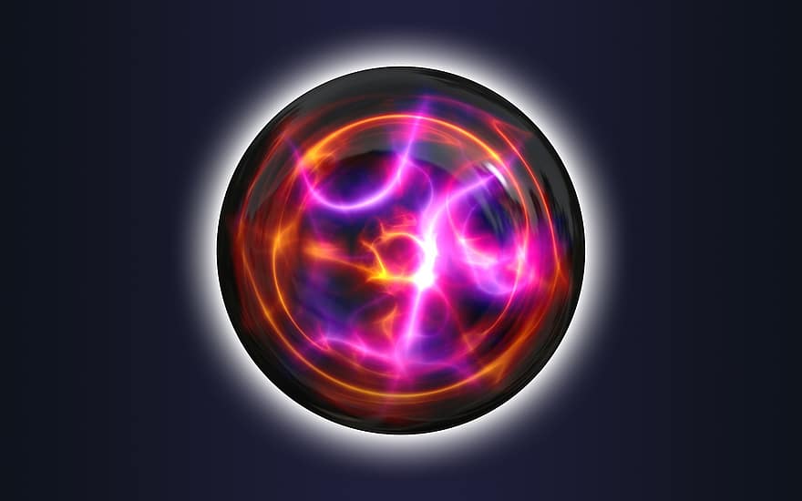 plazmoje, sfera, energijos, kamuolys, galia, šviesa, mokslas, šviesus, neonas, švyti, tesla
