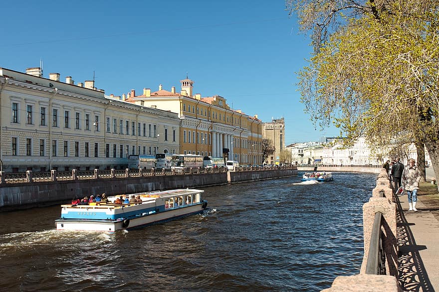 サンクトペテルブルクロシア、ピーター、建築、シティ、旅行、都市景観、建物