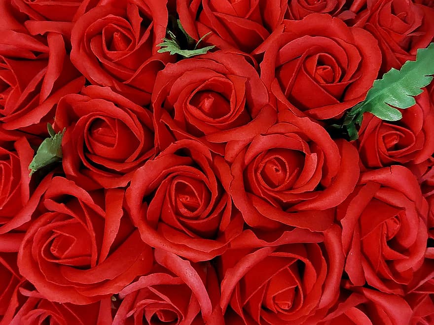 róże, kwiaty, bukiet, czerwony, płatki, kwiat, płatek, zbliżenie, romans, świeżość, tła