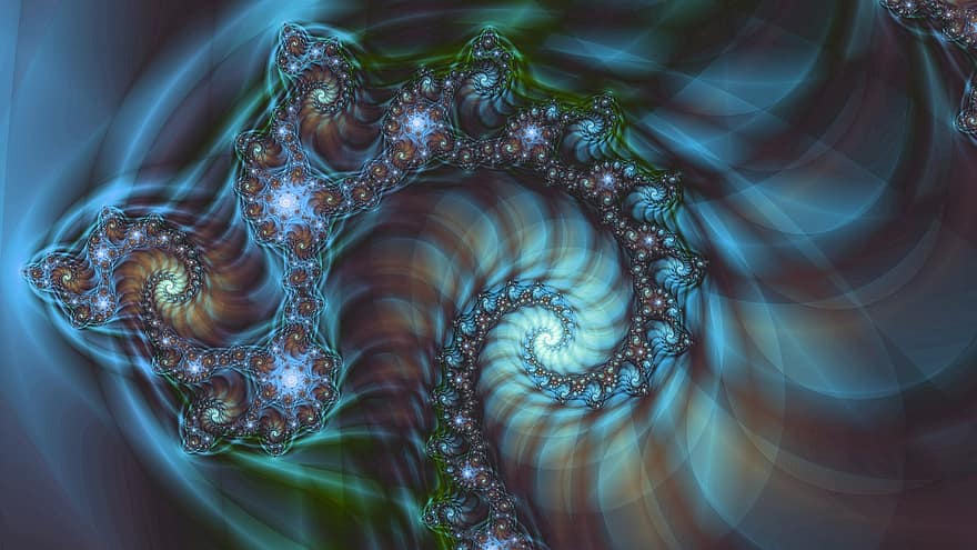 Motif fractal, spirale, art abstrait, art, ouvrages d'art, fond d'écran, Contexte