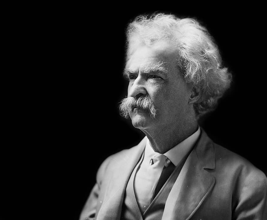 Mark Twain, Amerikaans, schrijver, auteur, filosoof, ondernemer, uitgeverij, portret, lector, Tom Sawyer, Hannibal