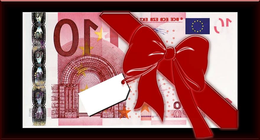 eiro, 10, rēķinu, cilpa, piekabes, bonuss, Lojalitātes bonuss, dāvana, kupons