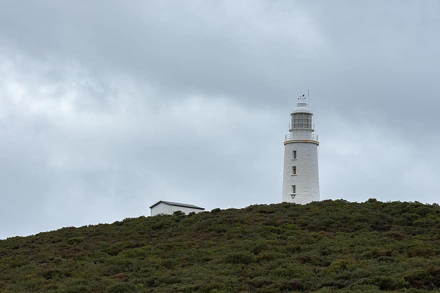 Lighthouse, Cape Bruny Lighthouse, Bruny Island, Beacon, Tower, Watchtower, Building, Navigation, Maritime, Nautical, Warning