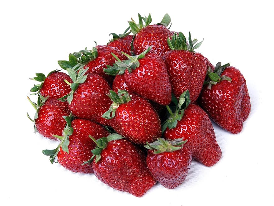 frugt, jordbær, organisk