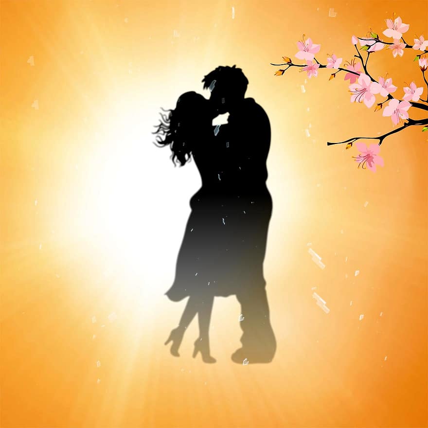 le jour de la Saint Valentin, baiser, Saint-Valentin, s'embrasser, amoureux, amour, joie, affection, sentiments, homme, bonheur