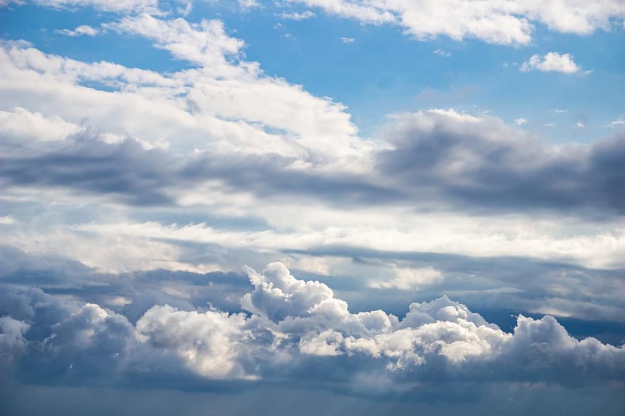 Sky, Clouds, Cumulus, White Clouds, Scenic, Atmosphere, Oxygen, Air, Cloudscape, Cloudy, Daylight