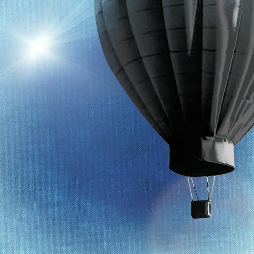 globus, Viatge amb globus aerostàtic, sol