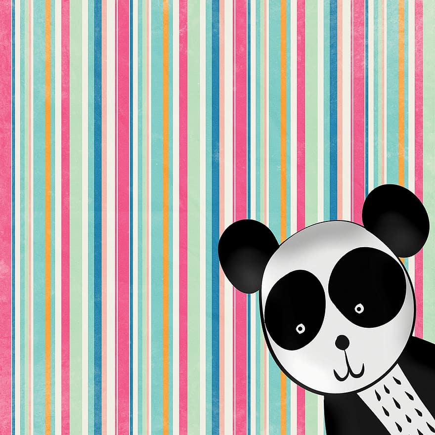 paper digital, Paper infantil, ós panda, aquarel·la, scrapbooking, nens, colorit, patró, textura, divertit, bonic
