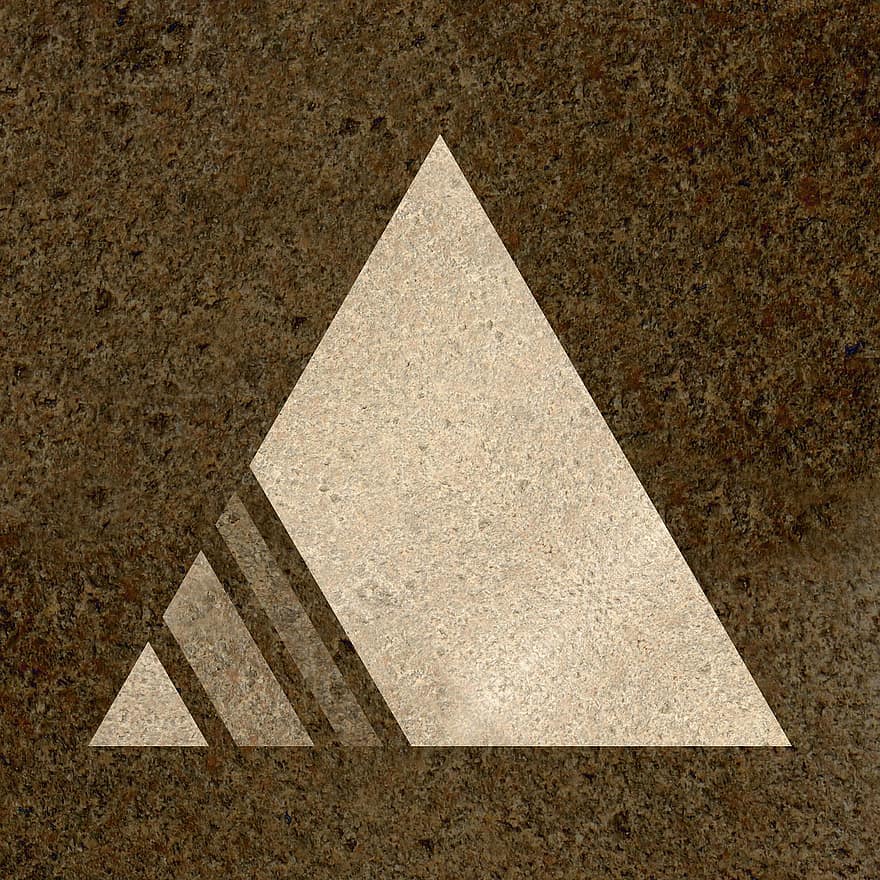 driehoek, symmetrie, symmetrisch, fragment, achtergrond afbeelding, abstract, ontwerp, bruin, beige, patroon, structuur