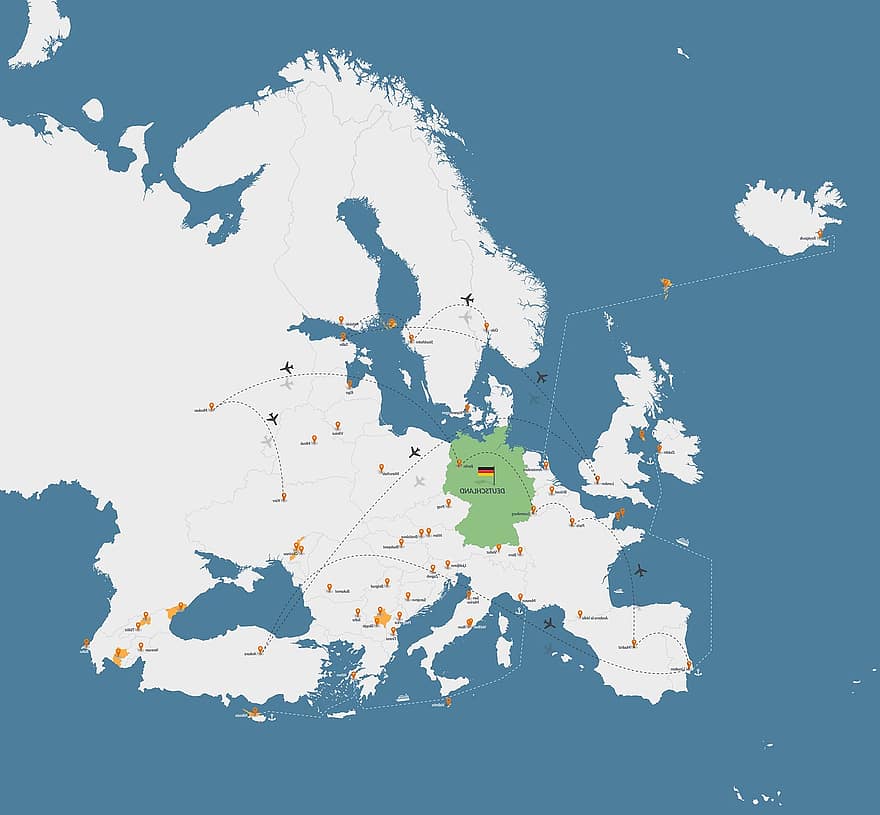 Map Of Europe, Map, Europe