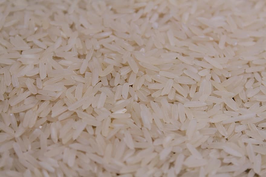 rīsi, graudi, ēdiens, baltie rīsi, jasmīna rīsi, maltīti, barošana, bioloģiski