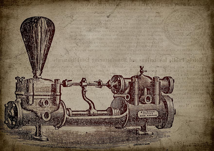 vinobraní, steampunk, čerpadlo, stroj, patent, vynález, antický, retro, Dějiny, čas, technologie